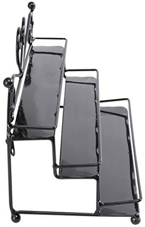 Frcolor Metal Nail Polish Wall Rack Organizer Holders 3 Tier Organizer Display Rack (Black)