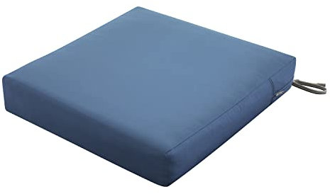 Classic Accessories Ravenna Sitzkissen, wasserabweisend, 63,5 x 63,7 x 12,7 cm, quadratisch, Schaumstoff, Empire Blue, Lounge-Stuhlkissen