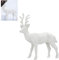 White Glitter Reindeer Christmas Ornament - 17cm, 1 Piece - Festive Christmas Decoration, Sparkling Home Decor for Holiday Season