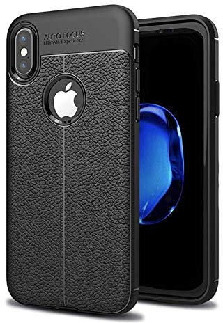 Hülle für Apple iPhone XS Max Schutzhülle 6.5 Zoll Slim Case Cover Outdoor Handyhülle aus TPU Stoßfest Extra Schutz Leicht Schwarz