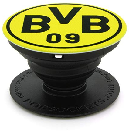Popsockets grip im BVB Design Halterung, Schwarz-gelb