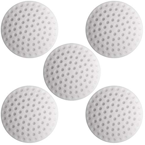 iGadgitz Home U7015 - Adhesive Silicone Wall Door Stop Bumpers, Door Knob Protector, Door Stop Wall Mount, Door Handle Bumper - White - 5 Pieces