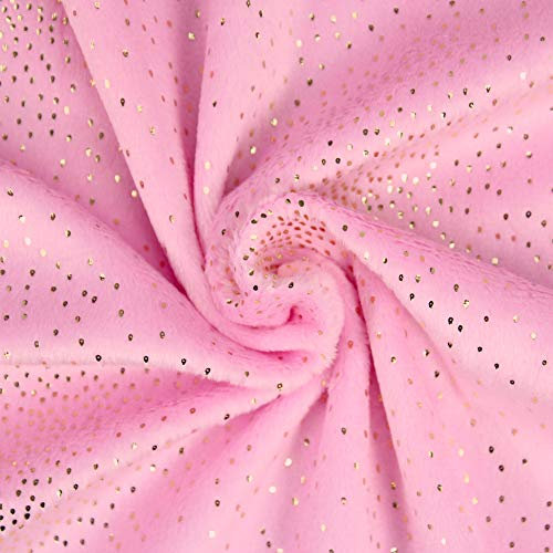 kullaloo Plüsch Glitzer Stoff Shorty Sparkle als Meterware - 2mm Florlänge (rosa)