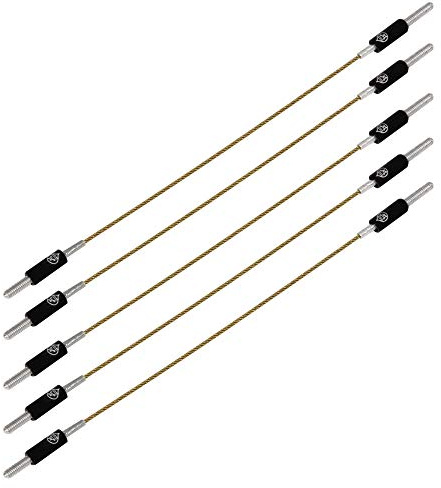 MI&VI Premium Titanium Alloy Violin Tail Gut/tailgut, Wire Adjuster, Strand Connectors (Violin 3/4-4/4 (5pack))