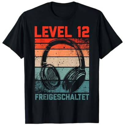 12. Geburtstag Jungen Video Gamer Level 12 Unlocked Kids T-Shirt