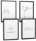 Papierschmiede® Premium Spruchposter Set 4er DIN A4 (21x30 cm) Motiv: Yoga, Entspannung Meditation, Typografie Bilder Wohnzimmer Schlafzimmer ohne Rahmen