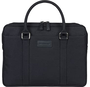 dbramante1928 - Fifth Avenue 15 Zoll - Laptoptasche 100% Recycled - Lieferung mit verstell & Abnehmbarem Schultergurt - Laptop Tasche - Aktentasche Herren - Tasche für Männer und Frauen - Schwarz
