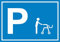 Rollator Gehwagen Parkplatz Aufkleber waagerecht A5 (148x210mm)