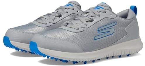 Skechers Mens Max Fairway 4 Lightweight Spikeless Golf Shoe, Gray/Blue, 10.5 UK Wide