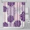 AIBIIN Duschvorhang Dahlie, 180 x 180 cm, violette Blume, Duschvorhänge für Badezimmer, strapazierfähiges, wasserdichtes Polyester-Material mit 12 Haken