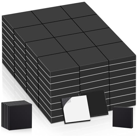 Magnetplättchen Selbstklebend, 250 Stück 10x10x2mm Stark, Quadrat Klebemagnete für Magnettafel, Flache Magnete, Kühlschrank, Mini Magnetfolie für Whiteboard