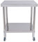 ROGONPDK Banco da lavoro in acciaio inox, per gastronomia, tavolo da cucina con ruote, carico massimo 300 kg, 76 x 60 x 85 cm, mobile da cucina, catering in acciaio inox