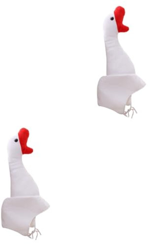 Vaguelly 2 Stücke Cartoon Gans Kappe Für Cosplay Kopfbedeckungen Einstellbare Lustige Hut Tier Stofftiere Für Partys