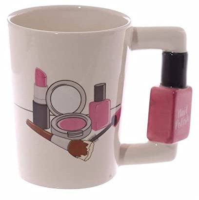 KOHARA Tazas de café Tazas de café de cerámica pintadas a Mano Herramientas Creativas para niñas Kit de Belleza Taza de té con asa Regalos novedosos para Amigos para el té