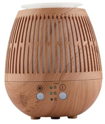 FOMIYES Kanonen Luftbefeuchter 135ml Aromadiffusor mit Holzmaserung Aromatherapie Luftbefeuchter aus Pp und Abs für Zuhause und Büro