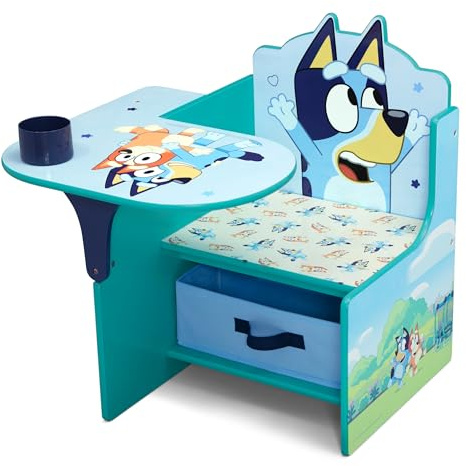 Delta Children Bluey Chair Desk with Storage Bin - Greenguard Gold Certified, Blue