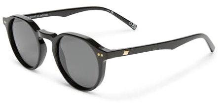 Le Specs GALAVANT BLACK - Polarisierte Sonnenbrille für Damen und Herren Runde Rahmenform mit hohem UV-Schutz LSP2452357