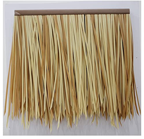 ALTMSTE Kunststoff Stroh Fliese künstliche Stroh Pavillon Pelz Dach Holzhaus Bauernhof Dachdekoration Fake Stroh Man-Made Pelz Gras Dach 0.5x0.5m/1.64x1.64ft (Color : Yellow c, Size : 6pcs)