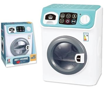 JugaToys - Lavadora de Juguete para Niños y Niñas - 25 cm con Luces y Sonidos Realistas - Botones Interactivos y Tambor Giratorio - Juego de Imitación Seguro A Partir de 3 Años - Educativo y Divertido