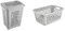 keeeper 2er Wäsche-Set: Wäschebox mit Einwurfschlitz und aufklappbarem Deckel, Luftdurchlässig, 60 l, Per Wäschekorb, Luftdurchlässiges Dekor, 52 l, Jost, Nordic Grey