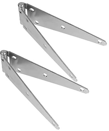 2 Stück T-Scharniere schwerem, verzinktem Eisen, silberfarben