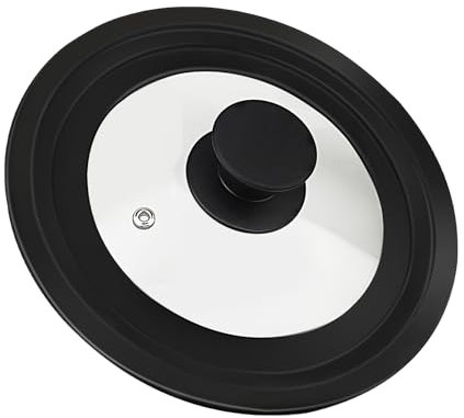 Atliberswo Tapa Universal Negro, Tapa para Sartenes Ø 16 cm / 18 cm / 20 cm, de Silicona Negra