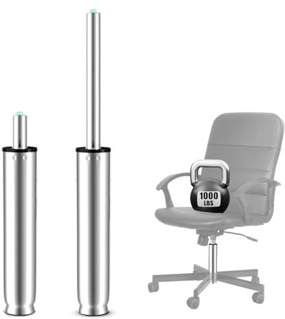 MASTERY MART 11 Inches to 17 Inches Office Chair Gas Lift Cylinder Replacement, 5.5 Stroke, Heavy Duty 1000 lbs, Universal Gas Cylinder for Most Office Chairs, Class 4, Not for 1KEA, Silver