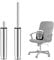 MASTERY MART 11 Inches to 17 Inches Office Chair Gas Lift Cylinder Replacement, 5.5 Stroke, Heavy Duty 1000 lbs, Universal Gas Cylinder for Most Office Chairs, Class 4, Not for 1KEA, Silver