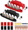 2 Stück 12V-48V DC Sammelschienen Verteilerblock 250A BusBar mit 4 x M8 Klemmenbolzen, Einfach zu Bedienen Bus Bar für RV Boat Yacht(Schwarz Rot)