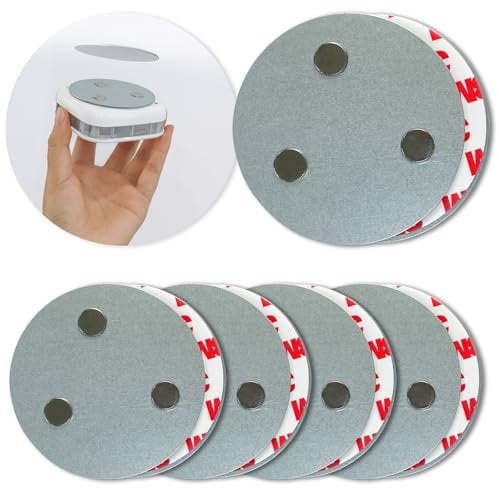 Rauchmelder Magnethalter 5 Stück Selbstklebende Magnethalterung für Sicherheitsmelder Ø 70mm schnelle sichere Montage ohne Bohren für alle Feuermelder und Rauchwarnmelder magnetische Aufhängung