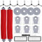 Saprdii Kit d'accessoires pour Roborock Qrevo S/Qrevo Pro/Qrevo MaxV, 6 sacs à poussière, 4 lingettes, 2 brosses à rouleau, 2 filtres, 6 brosses latérales, pièce de rechange pour robot aspirateur