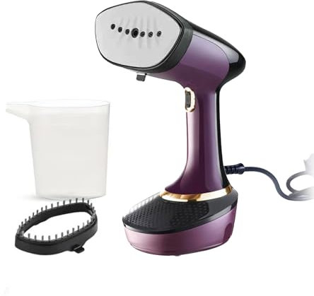 NEXTRONIXS Clothes Steamer, 1500W Garment Steamer With Fast Heat-Up Plate, 30 minutes Steam Time, Ready to Use in 30 Seconds, 2-in-1 Ironing & Wrinkle Remover, 400ml Water Tank