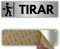 LEIASA | Señal Adhesiva Tirar de la Puerta - 5 x 18 cm - Grosor 0.8 mm - Rótulo Tirar Puerta - Señal Tirar de la Puerta - Signo Tirar de la Puerta - Cartel adhesivo (Señal Tirar)