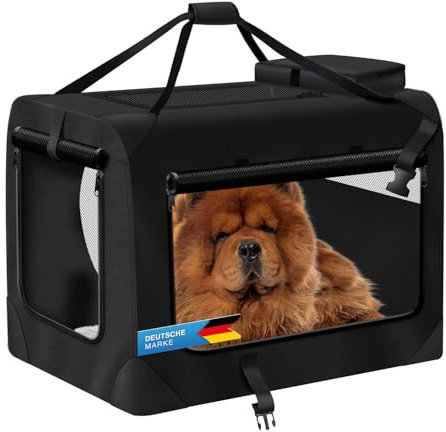 Hunde-Transportbox Tier Hundebox Transporttasche faltbar Hundetasche Haustier-Transport Atmungsaktiv & Wasserabweisend für Hunde & Katzen (XL - 82x60x60 cm)