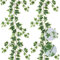 EnixwH 2 Pièces Lierre Artificiel Interieur, 180 cm Guirlande Lierre, Plante Artificielle Tombante, Lieres Artificielles Decoration pour Patio Balançoire Mariage Bureau Fête Noël (Blanc Vert)