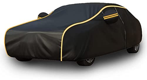 Tefebatu Housse Voiture pour Fiat 124 Sport Coupe,Coque Intégrale pour Protection Contre Le Soleil, La Pluie Et avec Fermeture éclair Et Cordon De Serrage Coupe-Vent