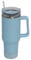 DWD® Tumbler 1200 ml with Handle Leak-Proof 304ss Stainless Steel Vacuum Insulated Water Bottle with Straw Lid Cold for 48 Hours Thermal Flask BPA & BPS Free Water, Iced Tea, Coffee (Macaron Blue)