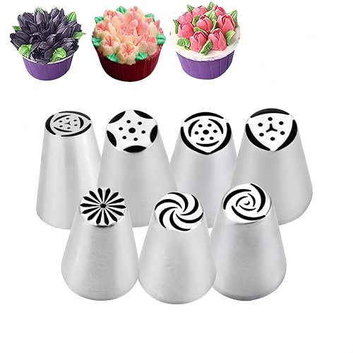 Beccucci russi extra large, kit di beccucci per torte, beccuccio per decorare fiori, per decorare torte e cupcake, bouquet di crema per dolci