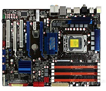 XYYZXKL Meuble mère ATX Gaming Fit for ASUS P6T SE Carte mère X58 DDR3 LGA 1366 USB2.0 SATA II 24GB X58 PC Bureau de Bureau d'occasion Cartes mères d'ordinateur