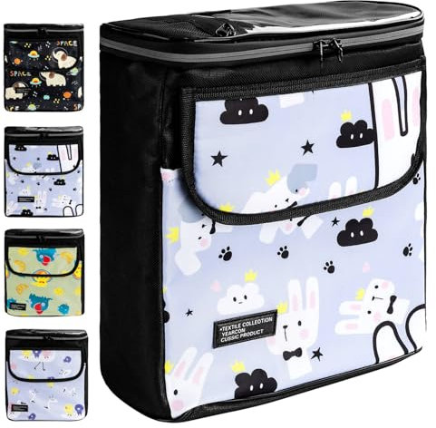 Generisch Fahrradtasche Kinder, Lenkertasche Fahrrad Kinder wasserdichte Fahrradkorb Kinder für Laufrad Dreirad Scooter, Fahrradkorb Kinder Vorne, Fahrrad Lenker Tasche, Universell Passen (Kaninchen)