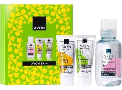 Avon SK!N Reisegrößen-Geschenkset 2x Creme & 1 Mizellen-Gesichtswasser