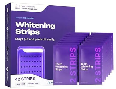 DrDent Purple Teeth Whitening Strips – Fast Results, Zero Sensitivity(1 Stück - 42pc)