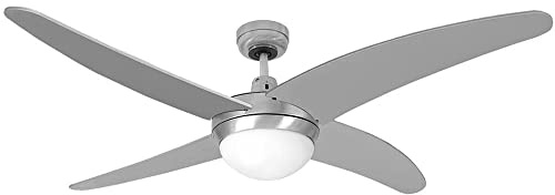 EDM 33807 Ventilador de Techo Modelo Caspio 60W, Plateado/Niquel, 132 cm