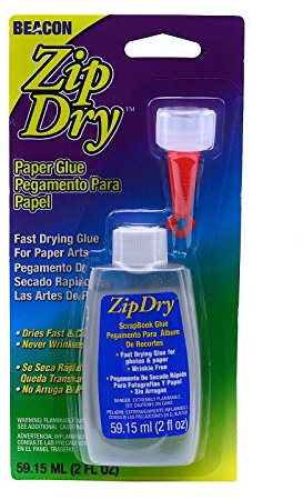 Beacon Zip-Dry Paper Glue 2oz (2 Pack) – Fast-Drying, Clear Adhesive for Paper, Crafts, and Multi-Surface Use – Acid-Free & Washable