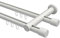 Interdeco Innenlauf Gardinenstange Weiß doppelläufig 20 mm Ø Platon Santo, 200 cm