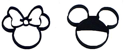 YNGLLC Lot de 2 Emporte-pièces en forme de tête de Mickey et Minnie Mouse pour une occasion spéciale