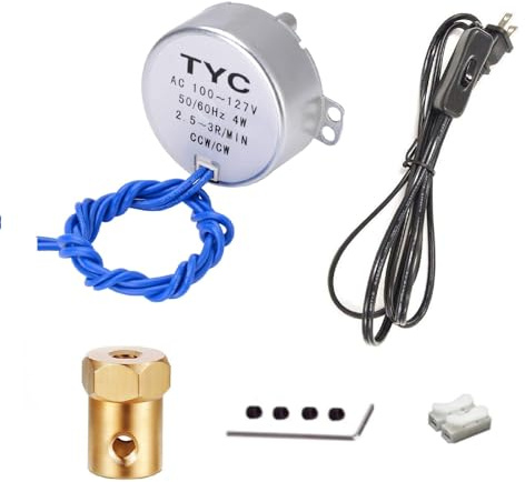 Electric Synchronous Synchron Motor 50/60Hz AC 100~127V 4W CCW/CW for Hand-Made, School Project, Model or Guide Motor