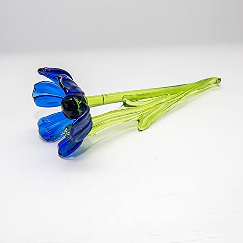 CRISTALICA Anemone ''Blumen'' (15-18cm) Glasblume zum Sammeln für die Vitrine Glaskunst Miniatur Zoo
