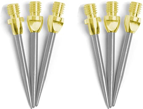 THOR-DARTS 3-6-9-12 Stahlspitzen für Steeldart Gold-Silber Steeldartspitzen + Gummiringe + Flights Marken - Metallspitzen
