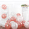 Confezione da 20 palloncini in lattice bianco, palloncini a forma di rosegold palloncini, per feste di matrimonio, baby shower, laurea, fidanzamento, feste di compleanno